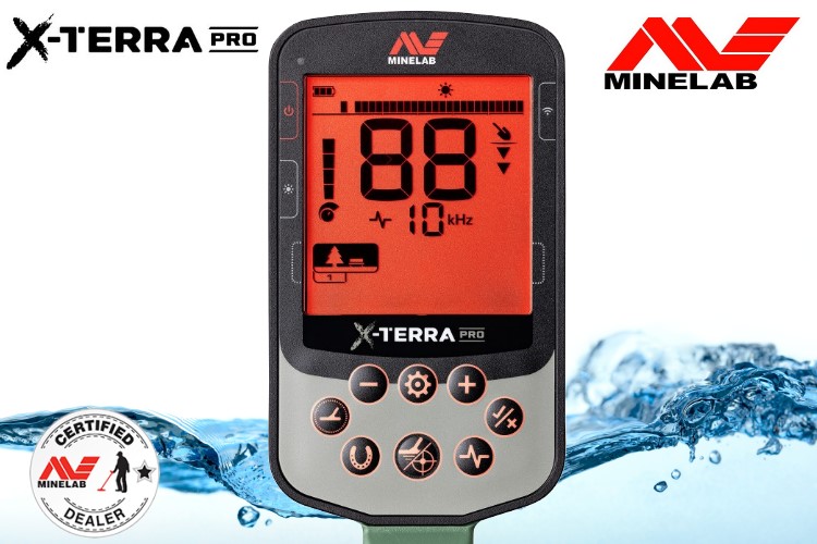 Minelab X-Terra PRO Metalldetektor mit Pinpointer MI-4 & Schatzsucherhandbuch (Rabattpreis)